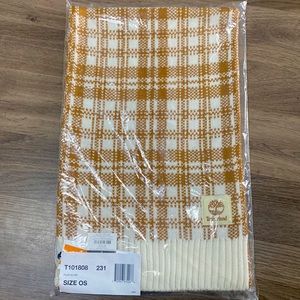 Timberland Buffalo plaid scarf.